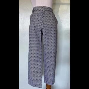 Old Navy Harper Mid Rise Black White Geometric Cropped Pants 10 Regular 05-0227